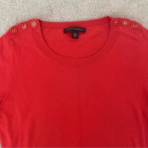 Banana Republic Lightweight Crewneck Sweater- Coral Red